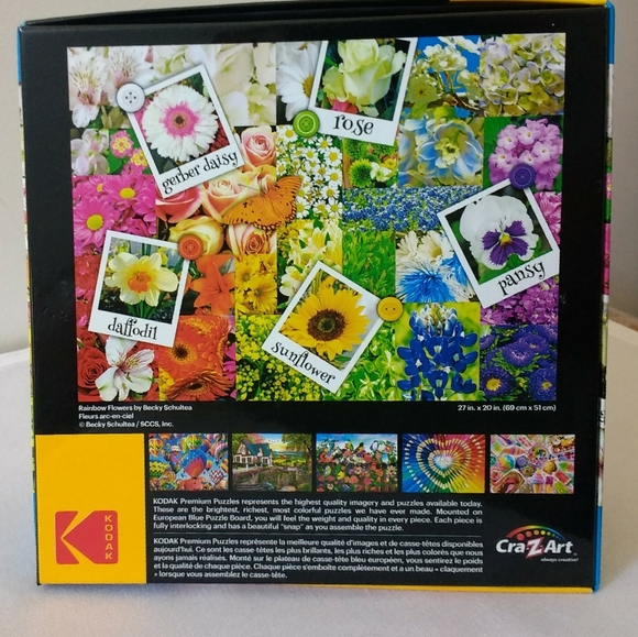 Kodak Premium Puzzle Rainbow Flowers 🌺 1000pc puzzle - Picture 2 of 6